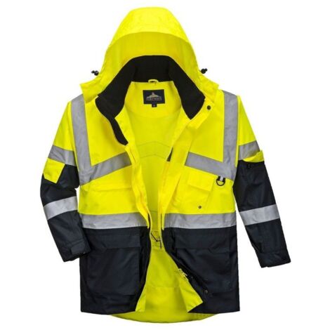 Parka Bicolore Respirant Hi-vis Couleur : Jaune/marine Taille Xxl - Portwest (1/2)