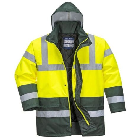 Parka Bicolore Traffic Couleur : Jaune/vert Taille M - Portwest