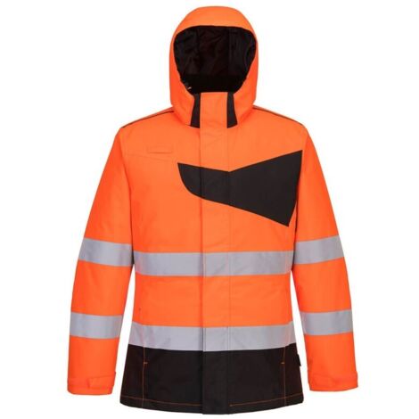 Parka D'hiver Haute Visibilité Pw2 Couleur : Orange/noir Taille 4xl - Portwest (1/2)