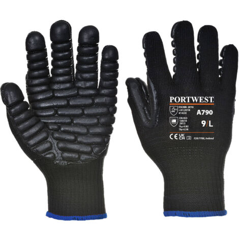 Gants Anti Vibration Portwest Noir 8.