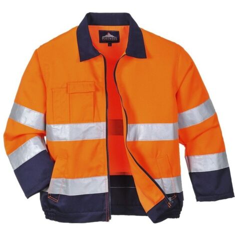Veste Hi-vis Madrid Couleur : Orange/marine Taille Xxxl - Portwest