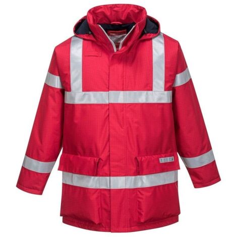 Veste De Pluie Fr Anti-statique Bizflame  Couleur : Rouge Taille Xxxl - Portwest (1/2)