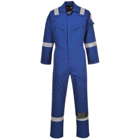 Combinaison Flamme Résistant Et Antistatique 350g Couleur : Bleu Royal Taille M - Portwest