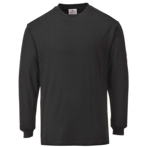 T-shirt Manches Longues Flamme Résistant Et Antistatique Couleur : Noir Taille S - Portwest (1/2)