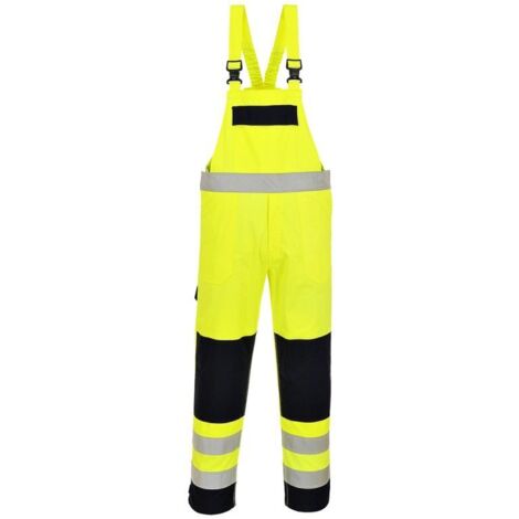 Cotte à Bretelle Hivis Multirisques Couleur : Jaune/marine Taille Xxxl - Portwest (1/2)