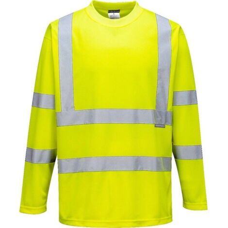 T-shirt Hivis Manches Longues Couleur : Jaune Taille M - Portwest