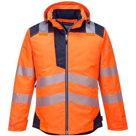 Veste imperméable haute visibilité Portwest T400 PW3 - L - Orange (1/2)