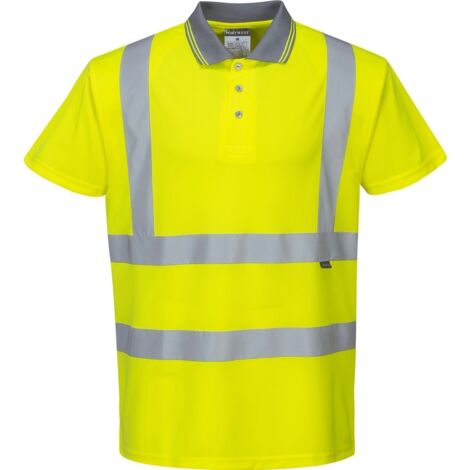 Polo Hi-vis Manches Courtes Couleur : Jaune Taille M - Portwest (1/5)