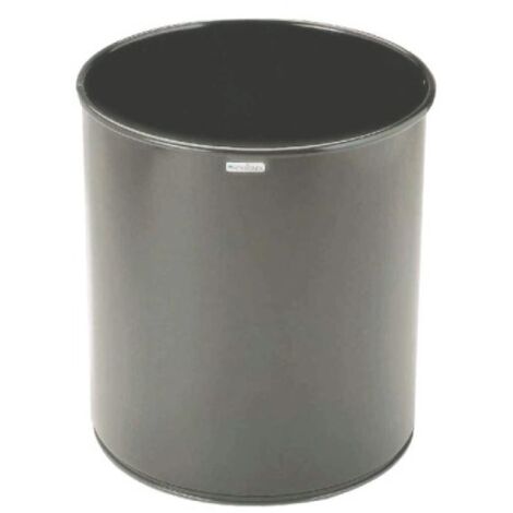 Corbeille A Papier Acier Epoxy15 L - Noir - Dim  270 X 300mm (1/4)