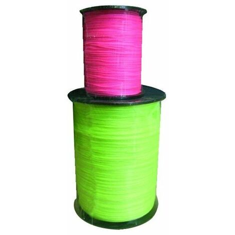 Drisse fluo en polypropylène 1,5 mm – Longueur 200 m – Imputrescible et hydrofuge – Pour travaux extérieurs – Corderie Mesnard (1/2)