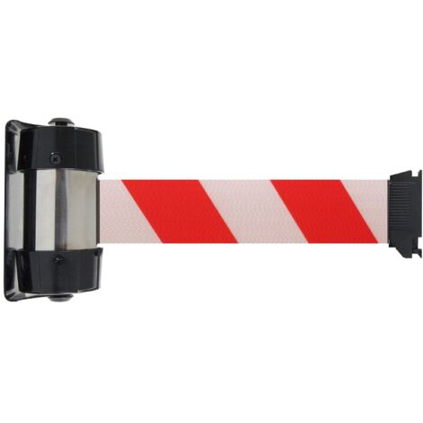 Enrouleur Mural Sangle Rétractable Sangle Rouge/blanc 4m - Viso (1/5)