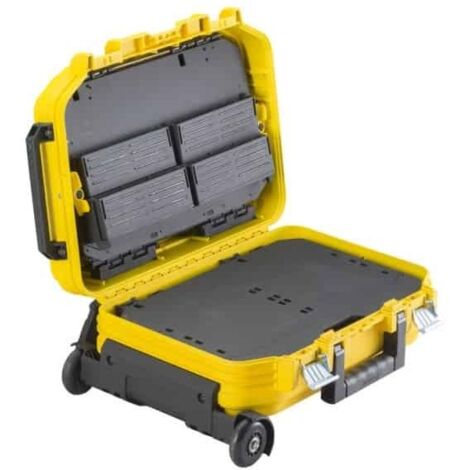 Stanley – Valise de maintenance à roulettes FatMax – Structure en accordéon – 3 compartiments amovibles – Corps en polypropylène renforcé (1/10)