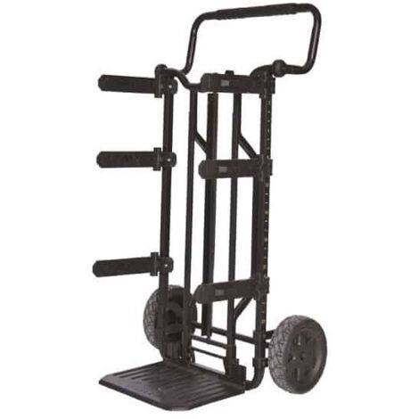 Stanley – Chariot de transport FatMax TOUGHSYSTEM – Roues caoutchouc pleines Ø 216 mm – Cadre tout métal – Plateau rabattable pour stockage (1/5)
