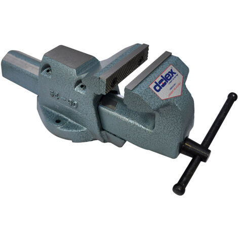 Dolex – Étau d'établi réglable fixe – Capacité d'ouverture 125 mm – Largeur de mors 90 mm – Acier au chrome molybdène – Serrage vertical de pièces longues (1/2)