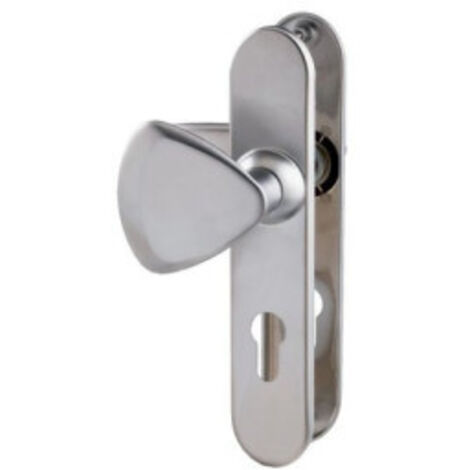 Finish – Poignée de porte d'intérieur JAZZ EA195 – Finition chromé velours – Entraînement 195 mm – Poignée réversible droite/gauche (1/2)
