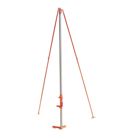 Mondelin – Poteau d'angle 3m avec 2 haubans réglables – Pour murs en parpaings et briques – Installation rapide avec support de cordeau intégré