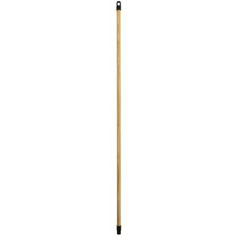 Manche d'outils de jardin 1300mm – Ø 23mm – En bois brut avec vis et accroche plastique – Pour usage professionnel – Domergue