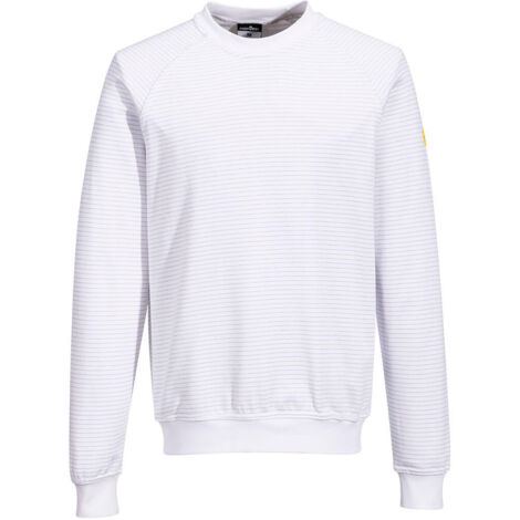 Sweat Shirt Anti Statique Esd Couleur : Blanc Taille L - Portwest