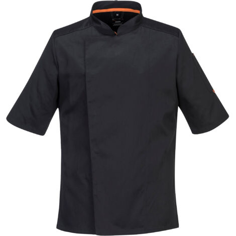 Veste De Cuisinier Maille Pro S/s Couleur : Noir Taille Xxl - Portwest