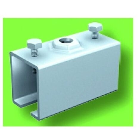 Mantion – Manchon de raccordement nu pour rail 62x55 – Acier – Connexion solide pour systèmes de portes coulissantes – Installation rapide