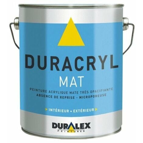 Peinture acrylique duracryl blanc mat 3l