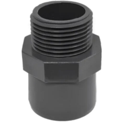 Raccord d'évacuation PVC – Embout pression à visser 26x34 – A coller femelle 32 mm mâle 40 mm – Pression 16 bar – Température 0-60°C