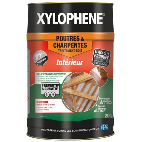Xylophene traitement poutres et charpentes sans odeur Conditionnement: 20L