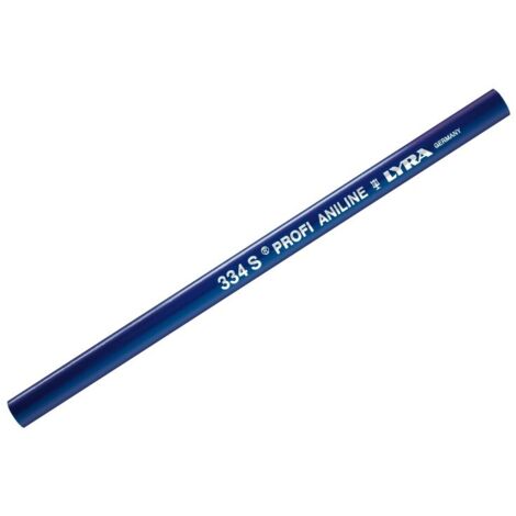 Crayon pour support humide bleu – Longueur 240 mm – Mine graphite-copiant HB – Pour surfaces mouillées et sèches – Lyra (1/4)