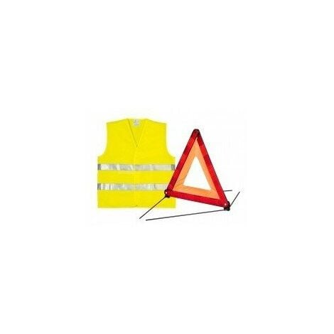 Kit sécurité routière : triangle signalisation r27 en11 + gilet