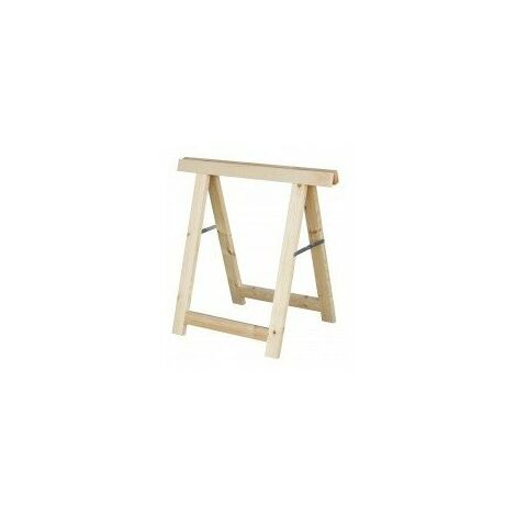 Outifrance – Tréteau en bois professionnel 800 x 500 mm – Charge maximale 4,5 kg – Compas en acier pour stabilité – Finition vernie