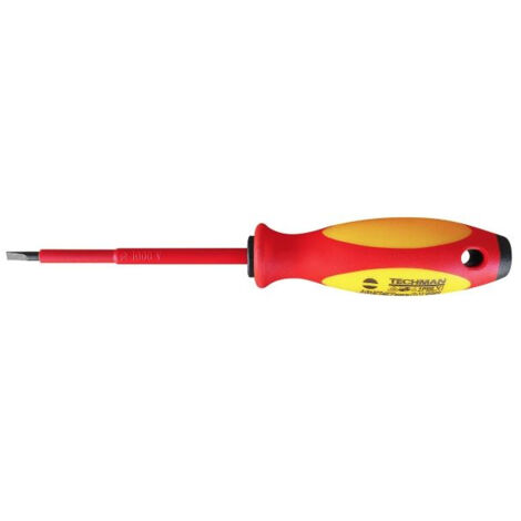 TECHMAN Tournevis Plat Electricien Isolé 1000V 4x0,8mm (1/2)