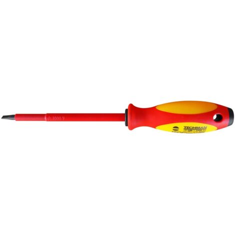 TECHMAN Tournevis Plat Electricien Isolé 1000V 5,5x1mm
