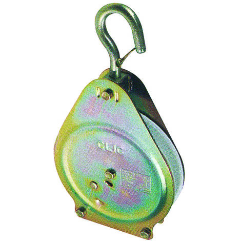Outifrance – Poulie à cliquet anti-retour 21 cm – Charge maximale 80 kg – Pour cordes Ø 20 à 30 mm – Acier bichromaté avec gorge trapézoïdale