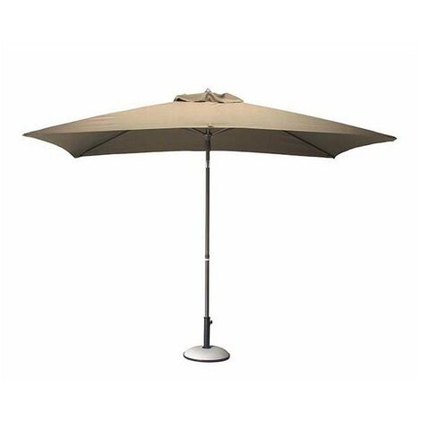 Proloisirs – Parasol droit 2x3m taupe – Protection solaire UV optimale – Mât robuste et toile résistante aux intempéries – Ouverture manivelle (1/4)