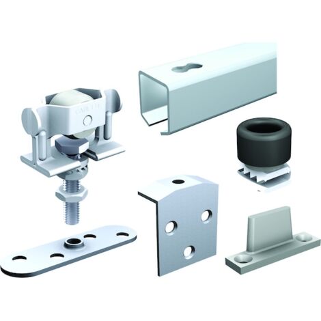 Mantion – Système coulissant Cadett 185 pour porte légère jusqu'à 40 kg – Installation simple et glissement silencieux – Garniture de porte coulissante