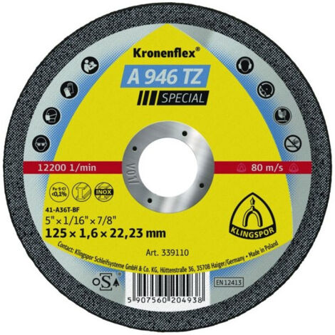 Disque Tronçonner Klingspor 125mm Coupe Précise Et Durable Sur Métaux - Klingspor (1/2)