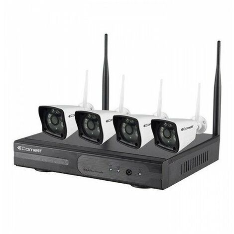 Kit De Vidéoprotection Wikit040a - 1 Enregistreur Vidéo Wi-fi - 4 Caméras Ip Wi-fi All-in-one
