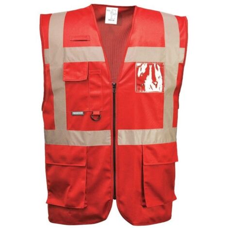 Iona Gilet Executive Couleur : Rouge Taille Xxl - Portwest (1/2)