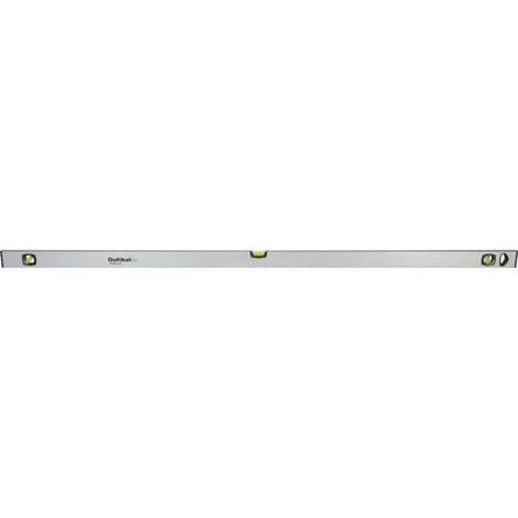 Niveau à bulle en aluminium 150 cm – Précision 1 mm/m – 3 fioles dont 1 à 45° – Usage professionnel – Outibat