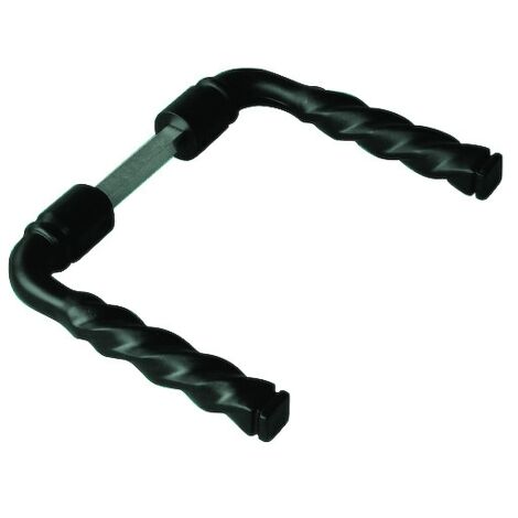 Béquille Double Torsadée Noire Design élégant, Fixation Robuste - Générique (1/3)