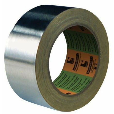 Ruban adhésif aluminium 50mm x 50m – Température de fonctionnement -35°C à +120°C – Pour isolation thermique et jointage gaines ventilation – Scapa
