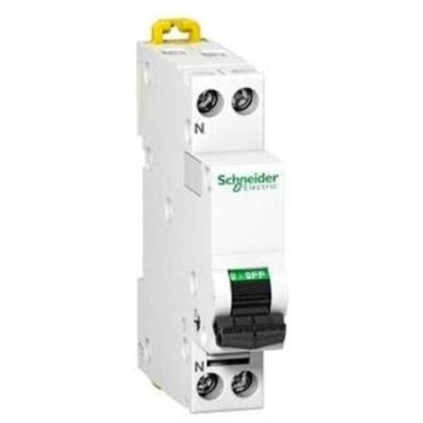 Schneider Electric – Disjoncteur unipolaire 16A – Courbe C – 1P + N – Protection contre courts-circuits – Installation sur rail DIN