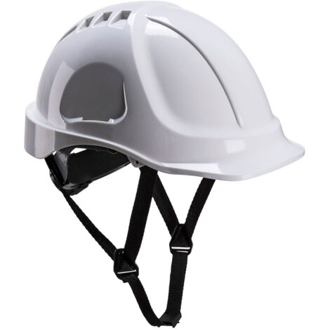 Portwest – Casque de sécurité Endurance Plus ABS blanc – Norme EPI EN 397 – Isolation électrique jusqu'à 1000Vac – Confort avec harnais textile 6 points