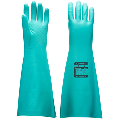 Gant Nitrile Extra-long  Couleur : Vert Taille Xl - Portwest