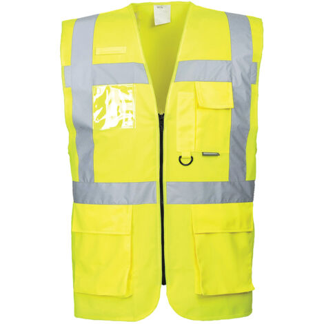 Gilet Hi-vis Berlin Jaune Xs Visibilité Optimale, Style Pro - Portwest