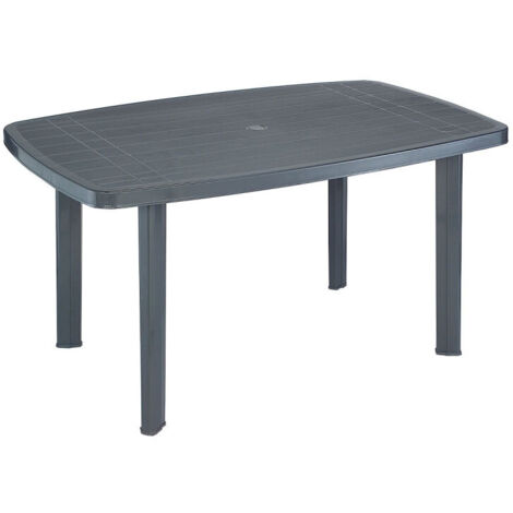 Progarden – Table de jardin ovale anthracite 137x85x72 cm – Matériaux résistants – Adaptée pour usage intérieur et extérieur