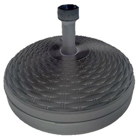 Progarden – Pied de parasol 20 L – Remplissable avec eau ou sable – Ø46x15 cm – Plastique haute qualité – Compatible tubes 19-32 mm