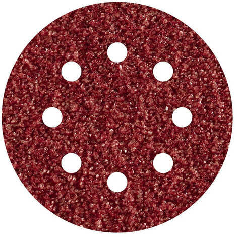 Jeu de 5 disques de ponçage liés à l'oxyde d'aluminium, pour exc. 60 grit ø 125 2250000 wolfcraft. (1/2)