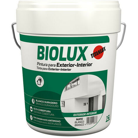Peinture plastique intérieure-extérieure mate biolux 4l titan a62000804.