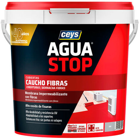 Fibres Caoutchouc Aguastop Gris 5kg étanchéité Toiture Terrasse Fibre Caoutchouc - Aguastop (1/4)